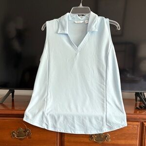 Lady Hagen Sky Blue Sleeveless Golf shirt. EUC. Large ⛳️🌸